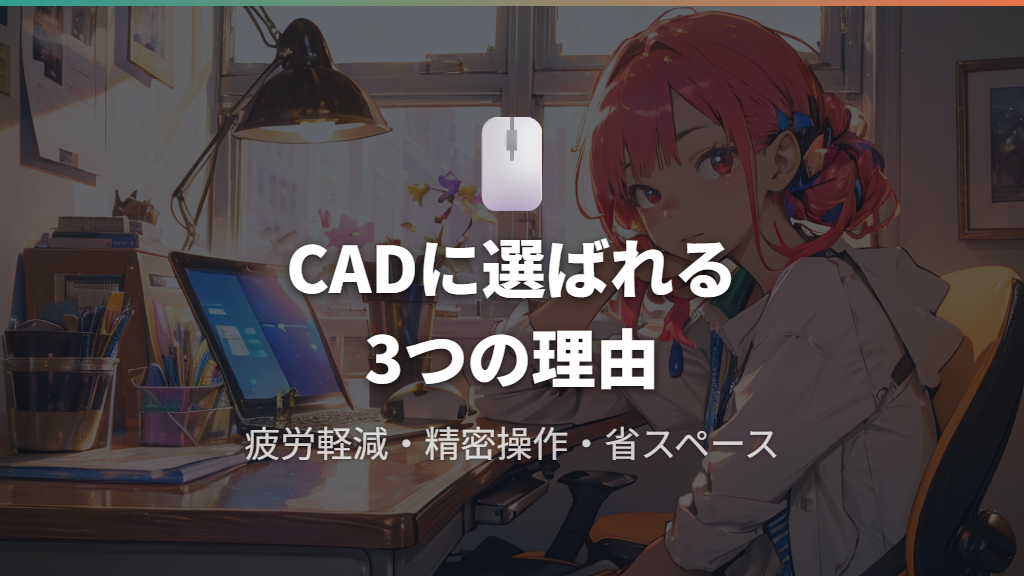 CAD作業でトラックボールが選ばれる3つの理由