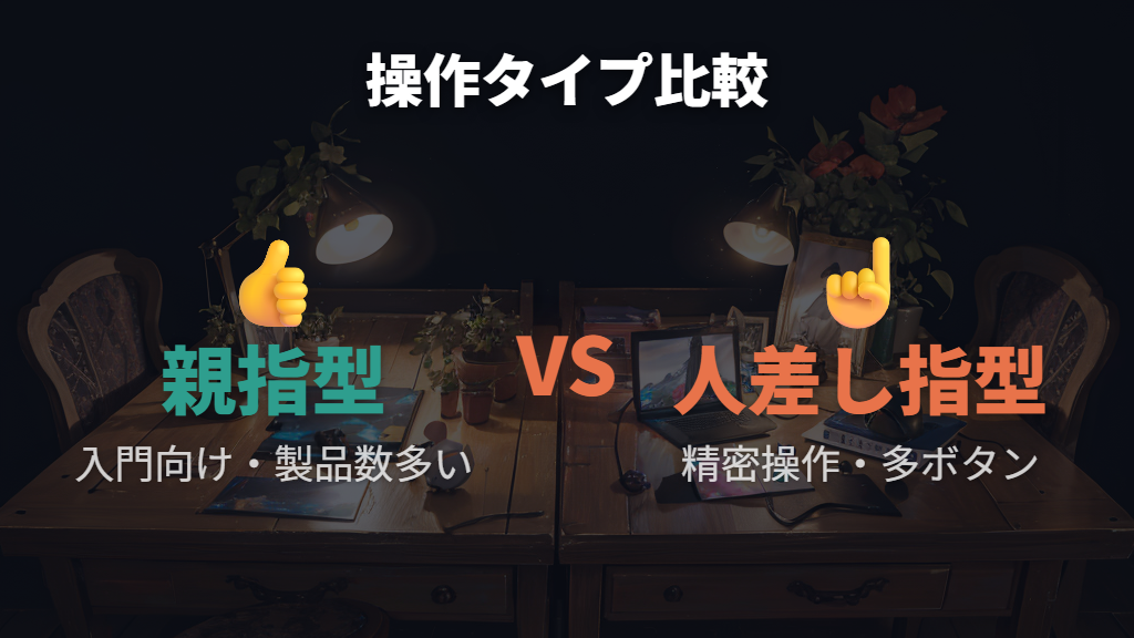親指型と人差し指型の違いとCADでの使い分け