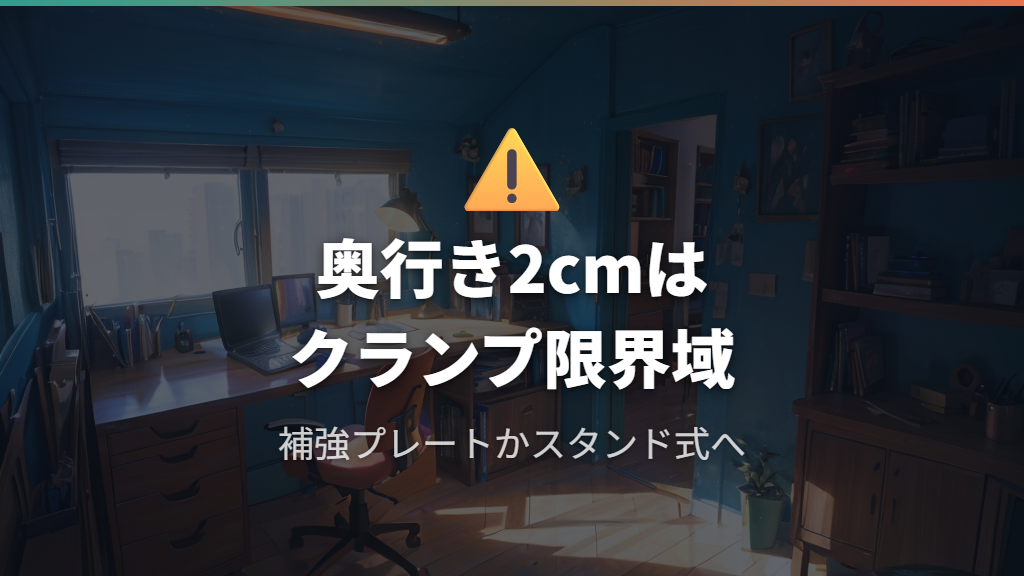 奥行き2cmの机で直面する問題と現実的な落としどころ
