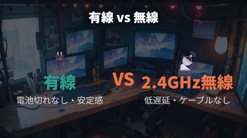 有線と無線（ワイヤレス）の違い｜FPSにはどちらが向いているか