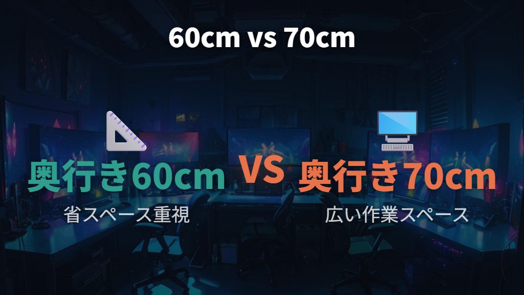 奥行き60cmと70cmの決定的な違い——FPSやローセンシプレイへの影響