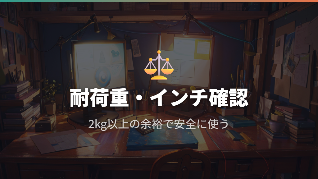 耐荷重・対応インチ・可動域のチェックポイント