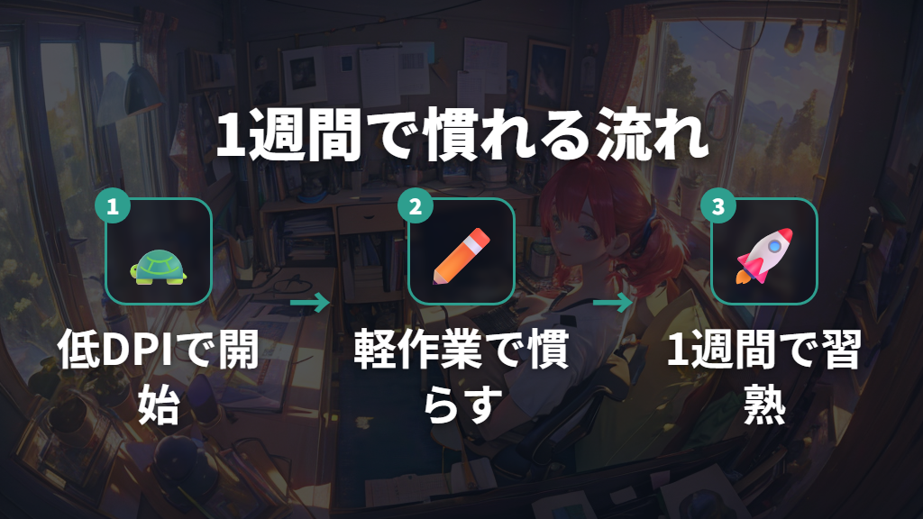 慣れるまでの期間と最初の1週間にやること