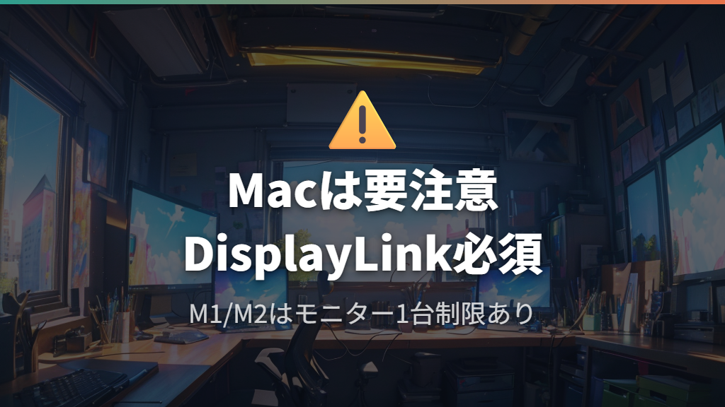 デュアルモニターとMacユーザーが知っておくべきDisplayLink対応の注意点