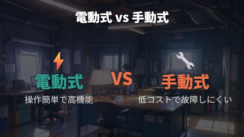 電動式と手動式の違いと自分に合う選び方