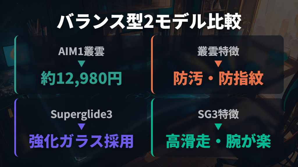 万能型・バランス型の選択—AIM1叢雲とPulsar Superglide3