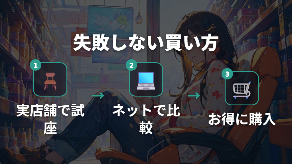 実店舗とネットを組み合わせた失敗しないゲーミングチェアの購入戦略