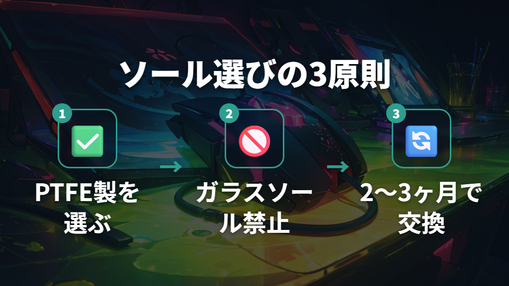 コスパ重視の選択とガラスパッドを使いこなすマウスソール選び