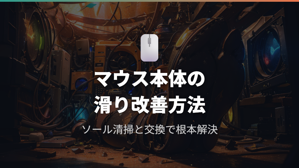 マウス本体の滑りが悪いときに試したい対処法とソール交換