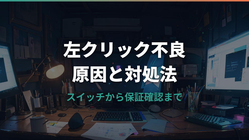 ロジクールマウスの左クリックを強く押さないと反応しない原因と対処法