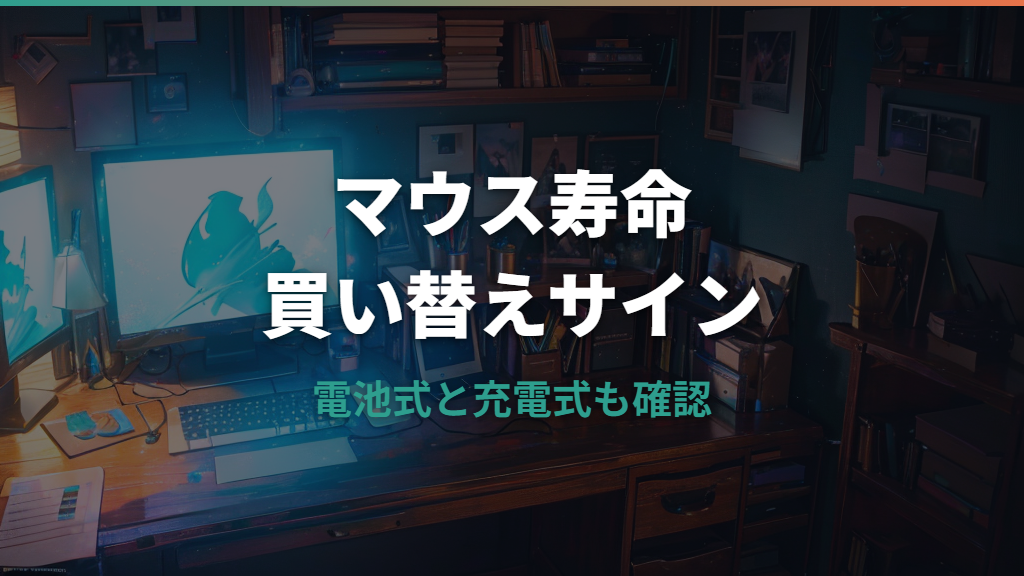 ワイヤレスマウスの寿命は何年？電池式・充電式の違いと買い替えサイン