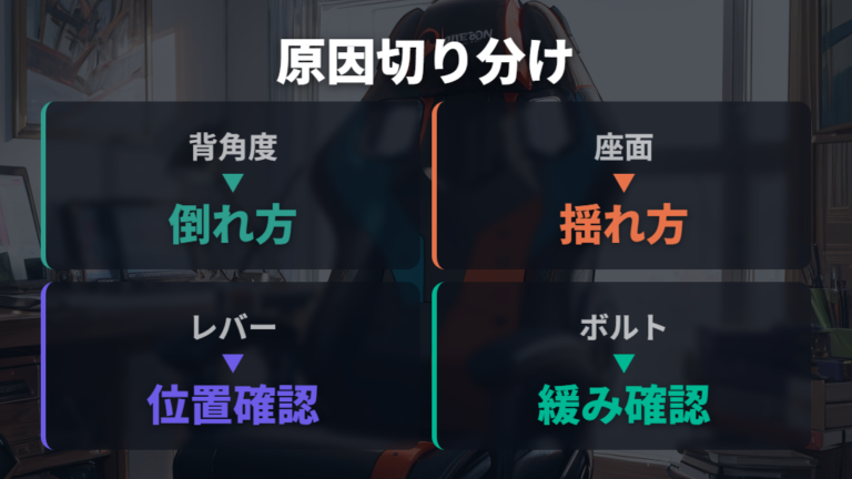 背もたれが固定できない主な原因を故障前に確認する