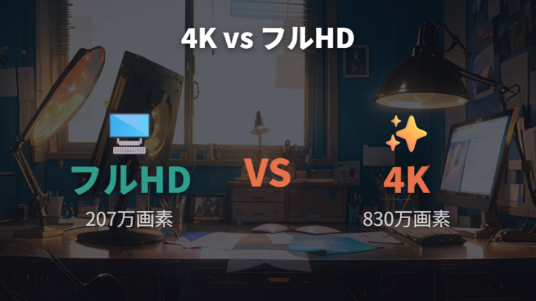 モニター4KとフルHDの違いとテキスト表示の精細度