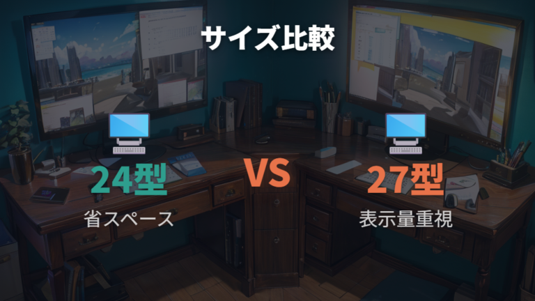 24インチと27インチの選び方は解像度と机幅で分ける