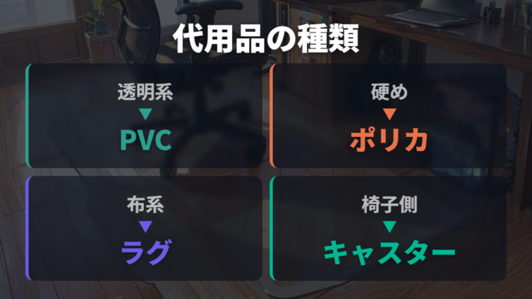床の傷リスクを減らす代用品の種類をまず整理する