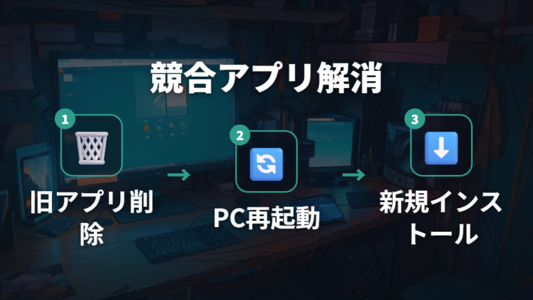 旧アプリ競合の解消とロジクールマウス設定ソフトウェアの再構築