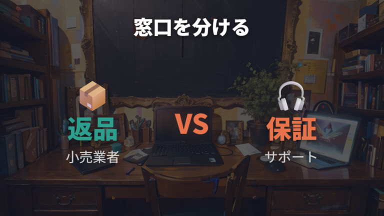 Amazon返品とメーカー保証の違いを切り分ける