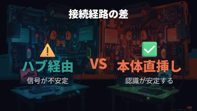 接続経路の最適化とロジクールマウス認識しないWindows10の検証