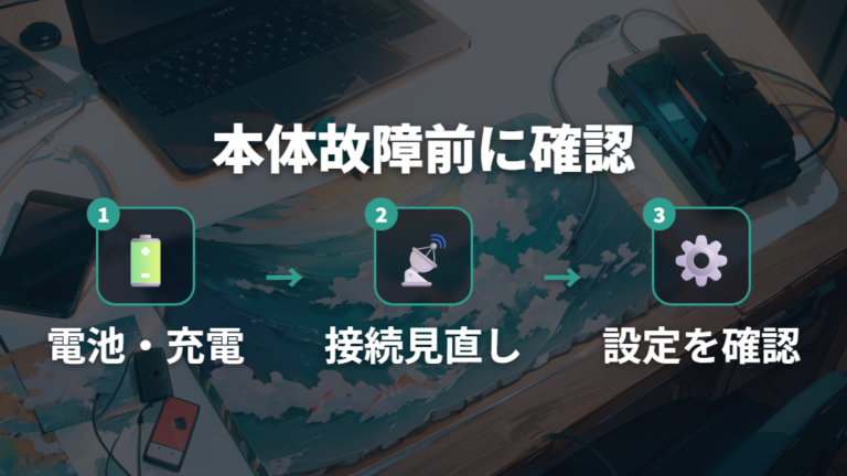 接続と設定の見直しで本体故障ではない可能性を先に潰す