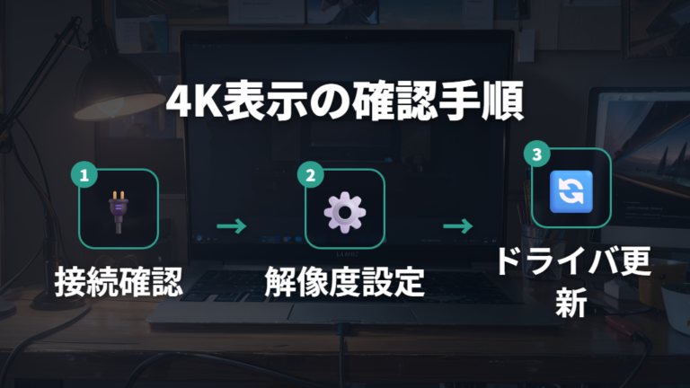 設定ミスで4Kモニターが4Kにならない原因と確認手順