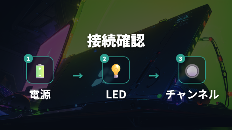 接続できない時の対処法はLEDとチャンネルから見る