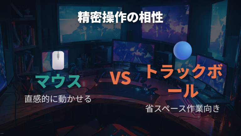 ゲームや精密操作との相性はマウスが有利な場面もある