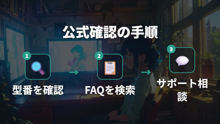 ロジクール公式の確認手順は型番検索とFAQ確認から始める