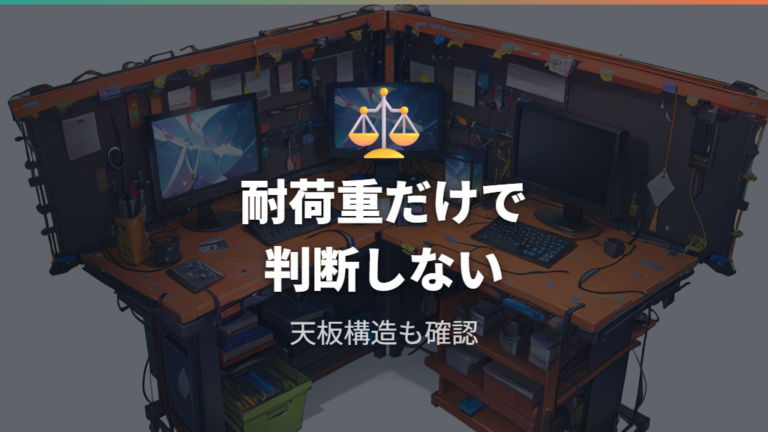 耐荷重と天板強度の注意点はどこを見る？