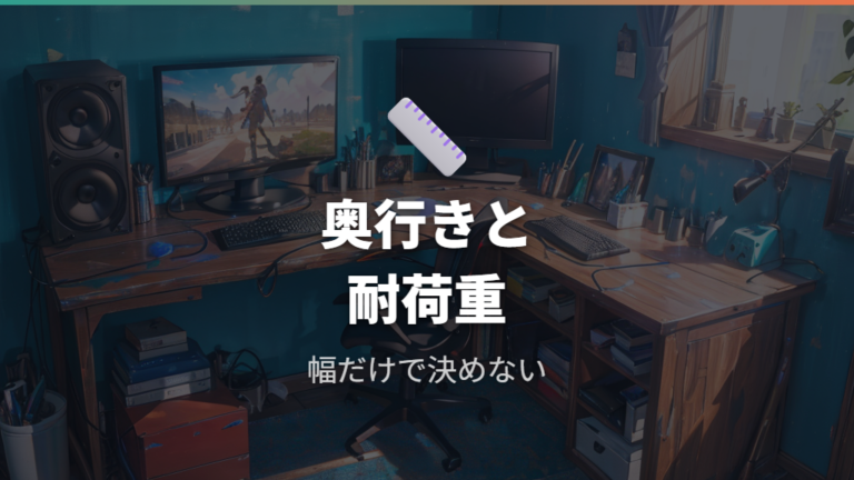 幅以外で見るべき選び方は奥行きと耐荷重