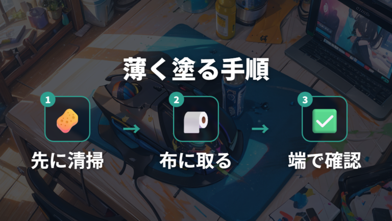 失敗リスクを下げる塗り方は直接噴射しないこと