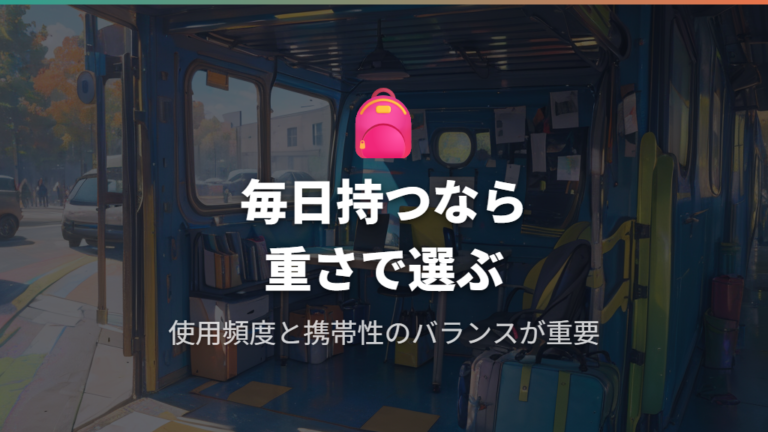 重量と携帯性を考慮した解像度選択の現実