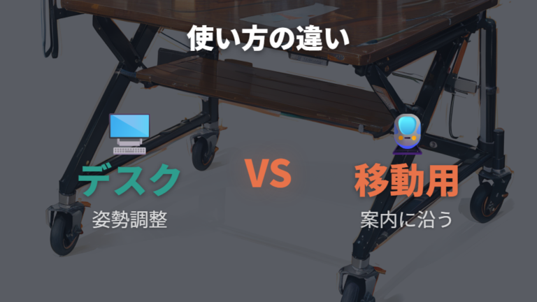 公共交通機関や車椅子のフットレストは同じ使い方でいい？