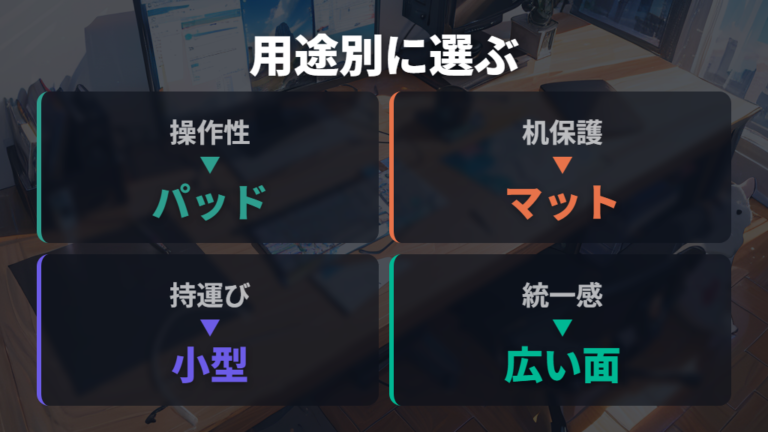 用途別にどちらを選ぶか整理する