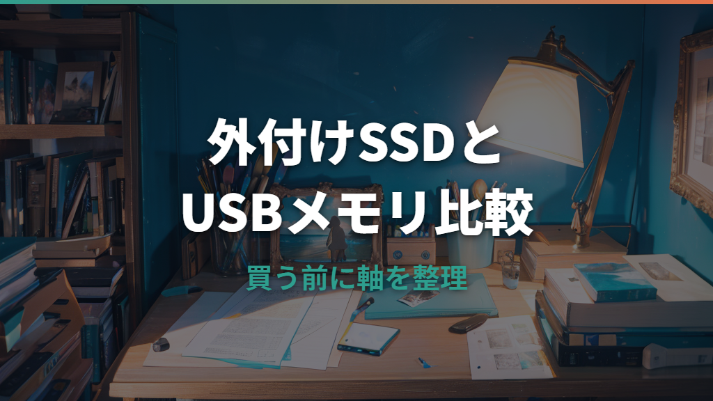 外付けSSDとUSBメモリの違いを速度・容量・用途別に整理