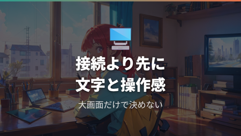 テレビをPCモニター代わりに使う注意点を先に確認