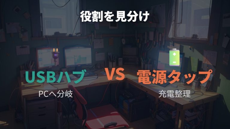 電源タップ型との違いはPC接続の有無で見る
