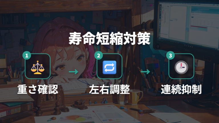 寿命を縮める使い方と負荷を避ける