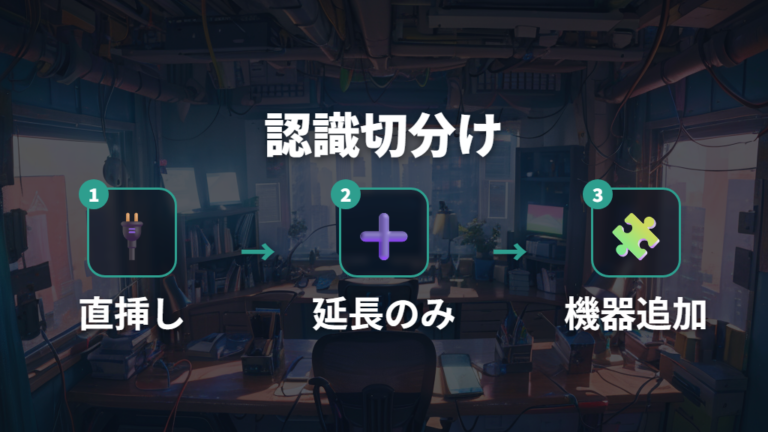 認識しないときの原因は接続経路を短くして切り分ける