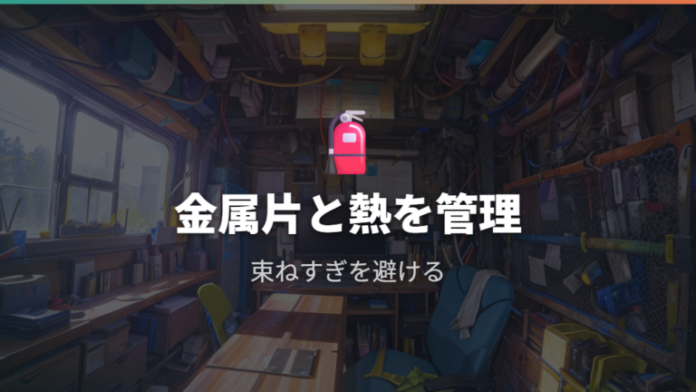 磁石固定で注意したい安全面は金属片とコードの熱
