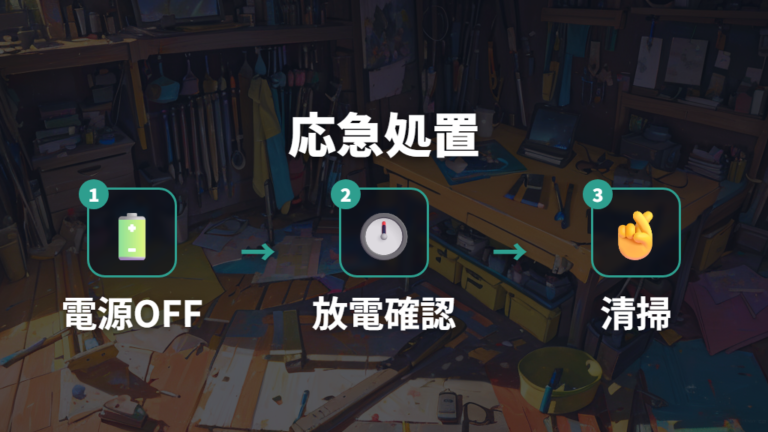 自分で試せる応急処置は放電と清掃から始める