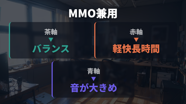 MMOや作業向けの軸選びは茶軸と赤軸を軸にする