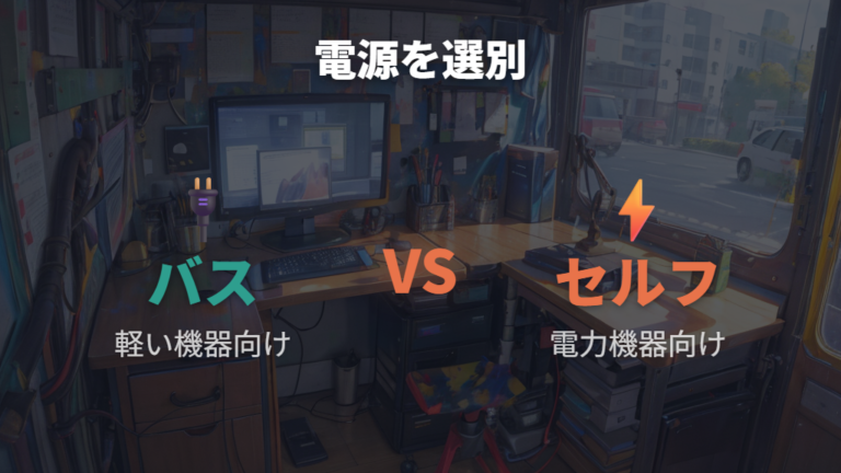給電方式で変わる使い勝手をバスパワーとセルフパワーで分ける