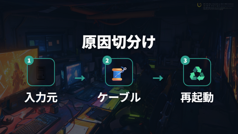 映らないときの確認ポイントを順番に潰す