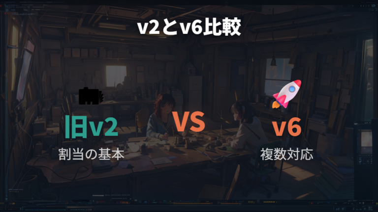 ボタン割り当てでできることをv2とv6の違いで見る