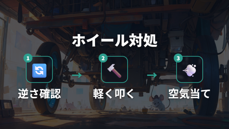 ホイール周りのほこり対策は分解前に試す