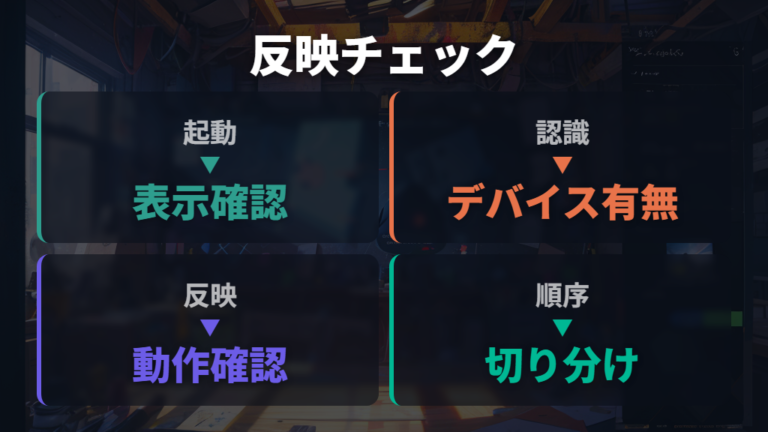 設定が反映されない原因は起動・認識・反映で切り分ける