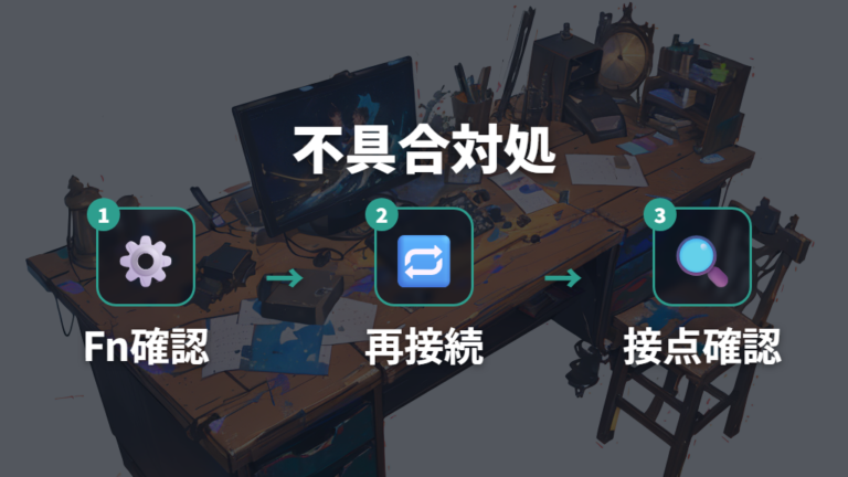 LED設定と不具合対処はFn操作とモデル名確認から始める