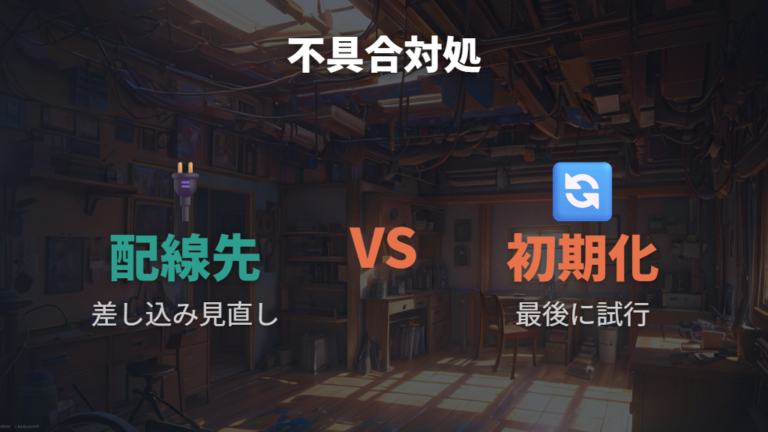 昇降しない時は初期化手順と組立状態をあわせて確認する
