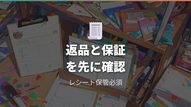返品交換と保証の確認点を購入前に押さえる