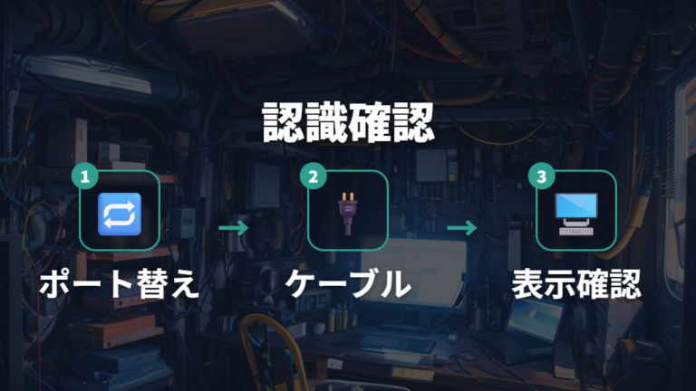 認識しないときの確認手順は消去より先に切り分ける